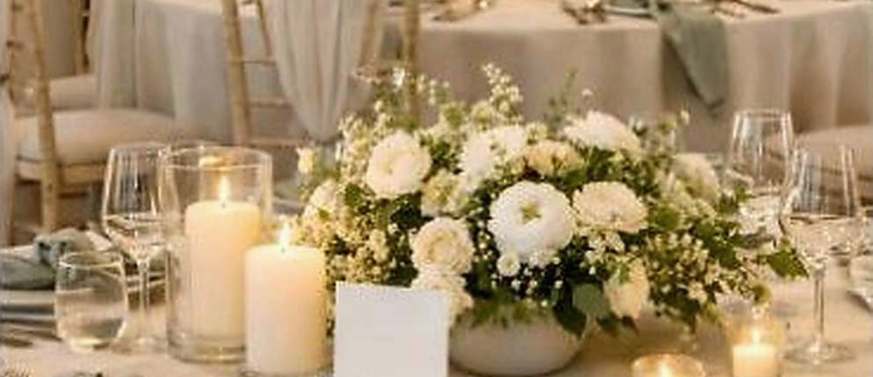A thoughtful floral table arrangement