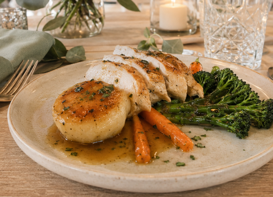 Wedding breakfast created by The Farmhouse chefs